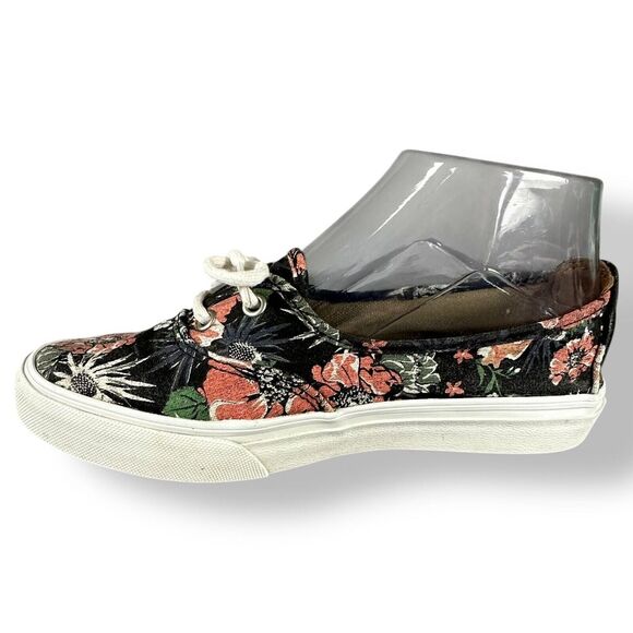 Vans Moody Floral Rose Lace Up Ballet Flats‎ Slip On Shoes Women's size 5.5 GUC - Picture 7 of 10